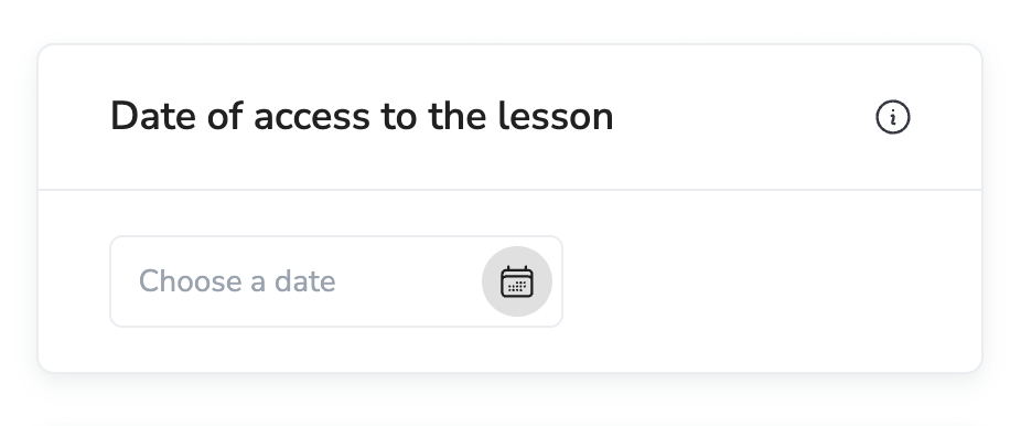 Lesson access date