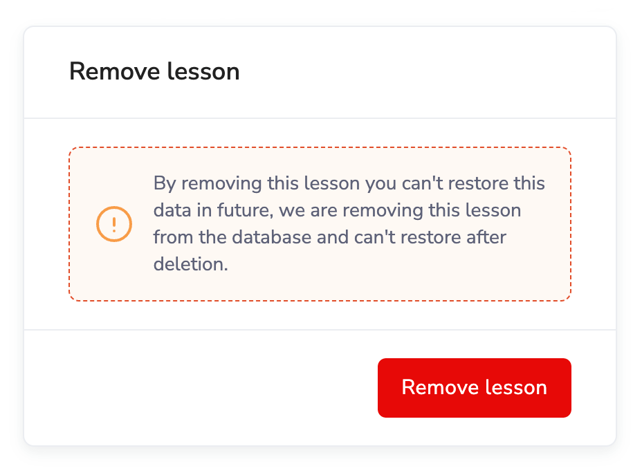 Lesson status select