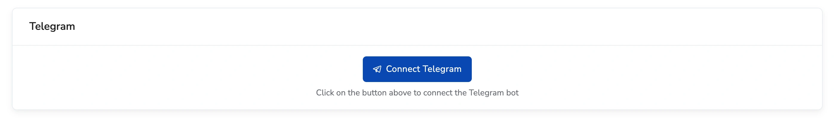 Connect Telegram Notification